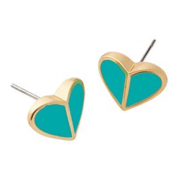 KATE SPADE • Fiji Heritage Heart Stud Earrings - Picture 4 of 5